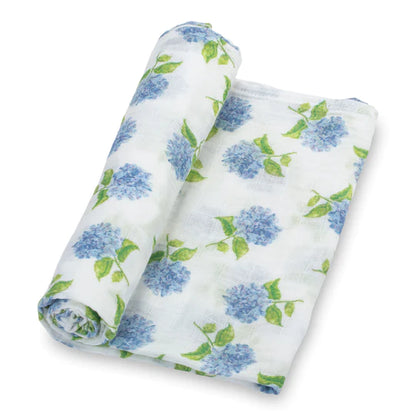 Lolly Banks Hydrangea Cotton Muslin Swaddle Blanket