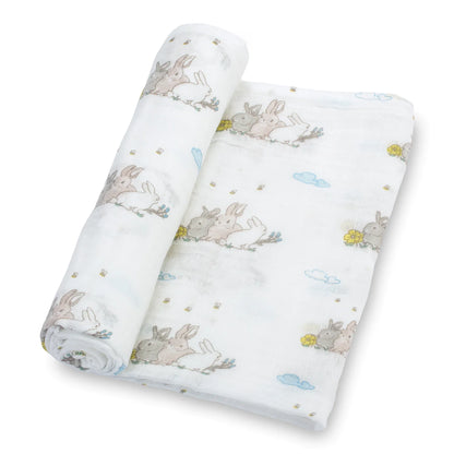 Lolly Banks Rabbit Cotton Muslin Swaddle Blanket