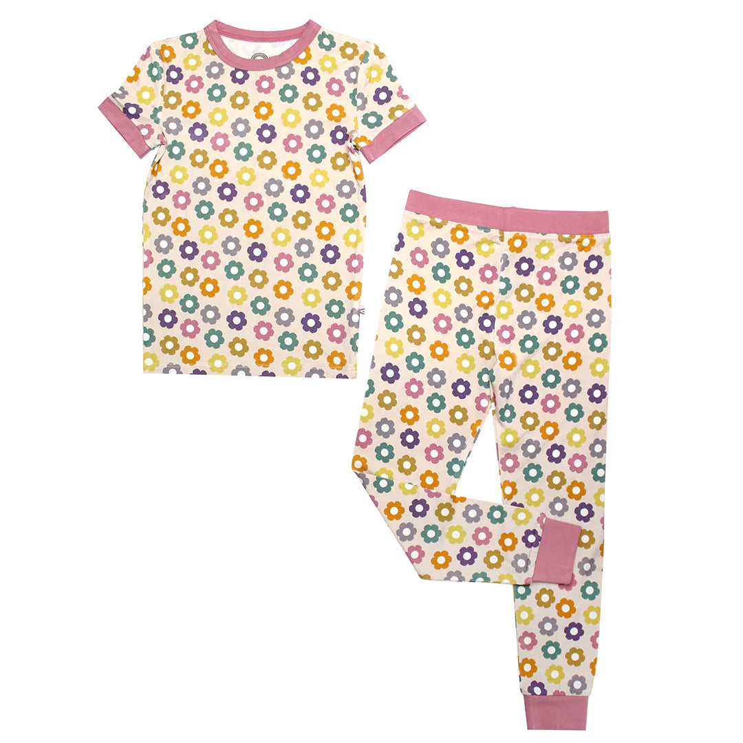 Emerson & Friends Feeling Groovy Bamboo Short Sleeve Kids Pajama Set