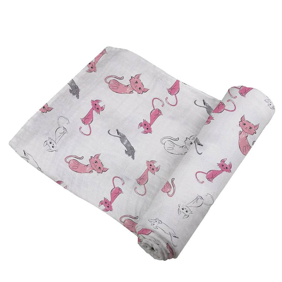 Newcastle Classics Kitty Bamboo Swaddle Blanket