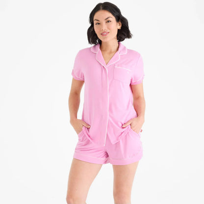 Magnetic Me women's modal magnetic classic with a twist short sleeve pajama set