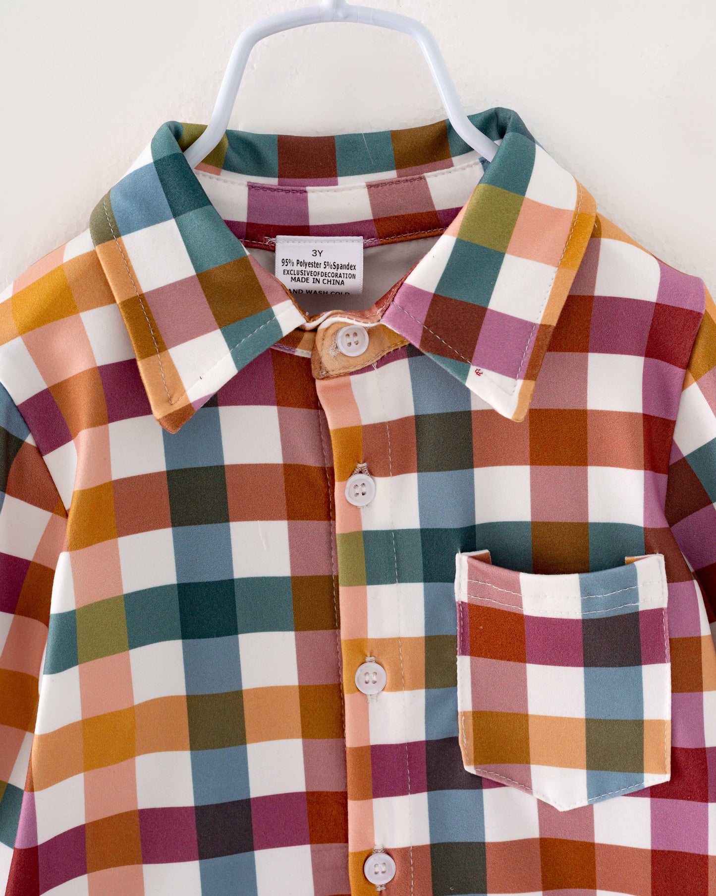 Brown Plaid Print Boy Top Boys Clothes