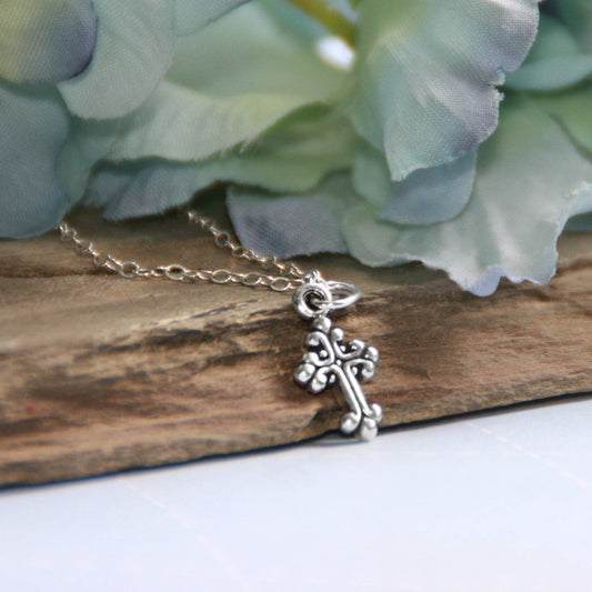 Sterling Silver Cross Dainty Necklace