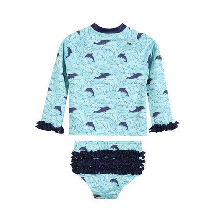 Dolphins Rashguard and Bottoms 2 pc Set