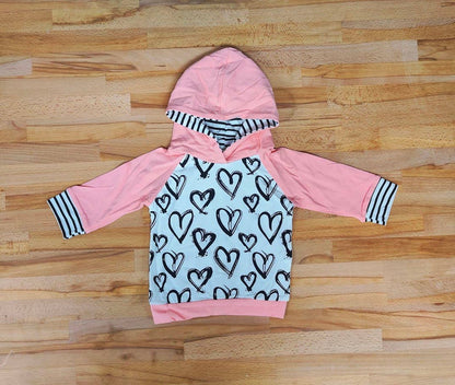 Heart Girl Hooded Pink Sweatshirt & Pants