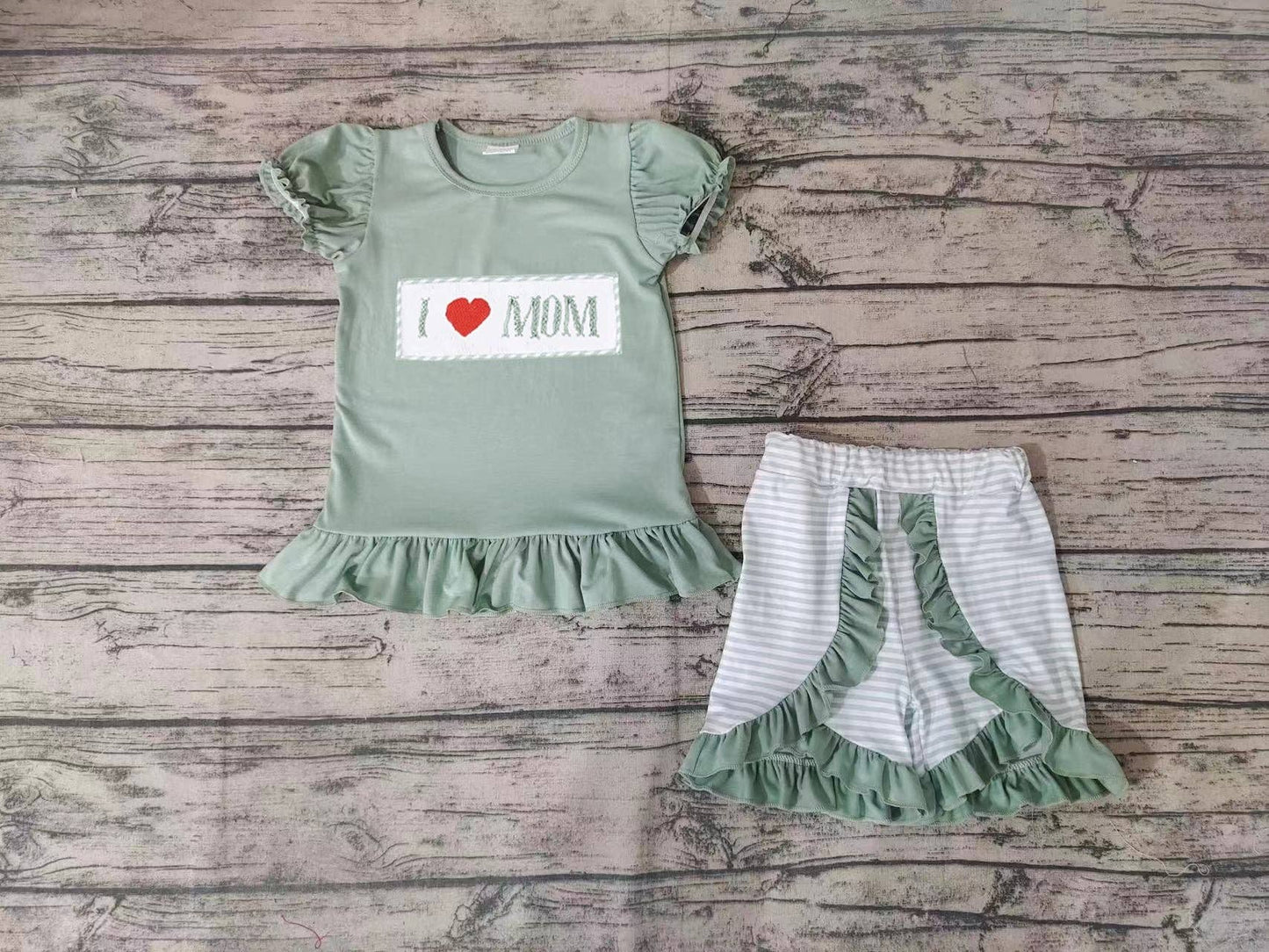 Girls I Love Mom Clothes Sets