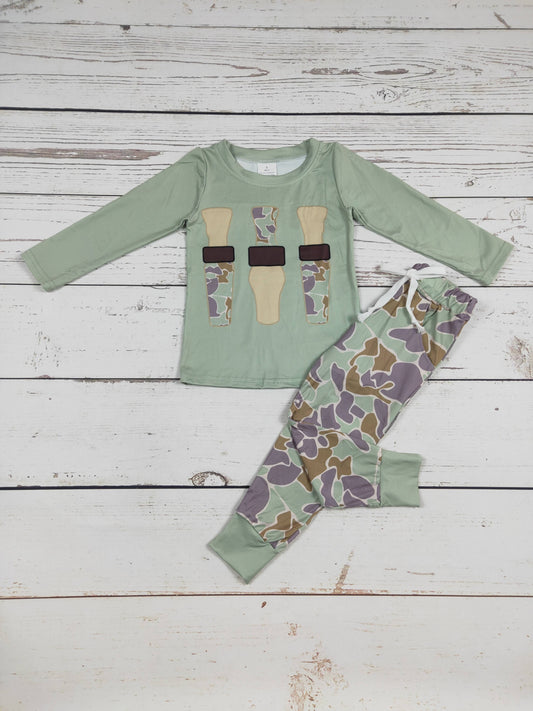 Boys Duck Camouflage Pants Set