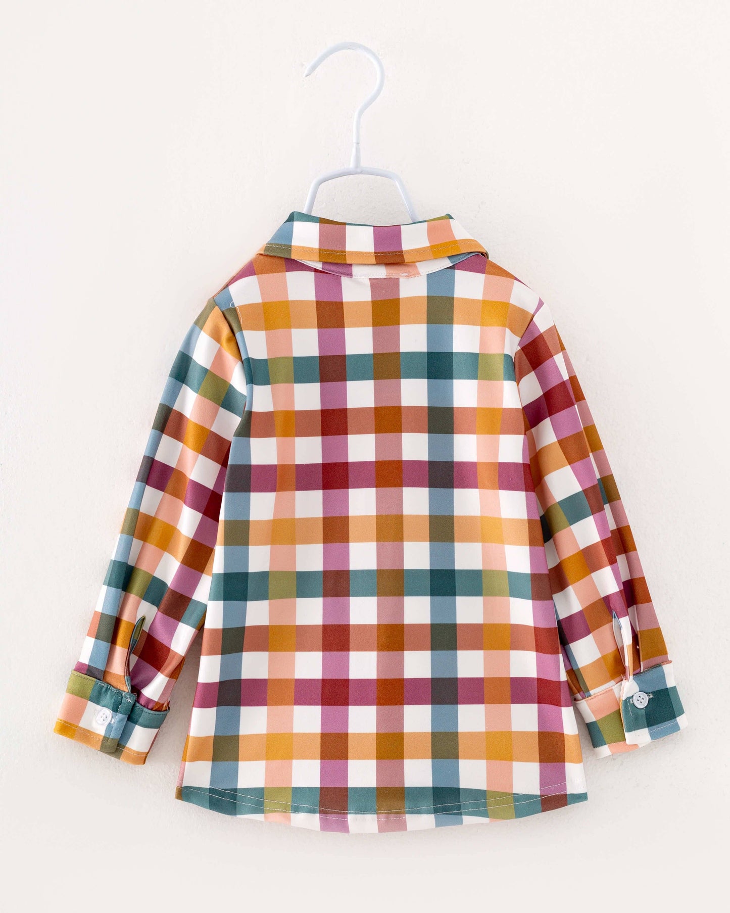 Brown Plaid Print Boy Top Boys Clothes