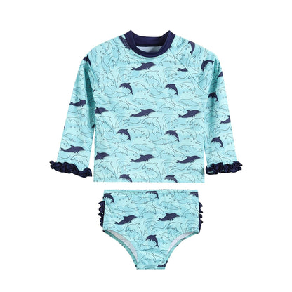 Dolphins Rashguard and Bottoms 2 pc Set