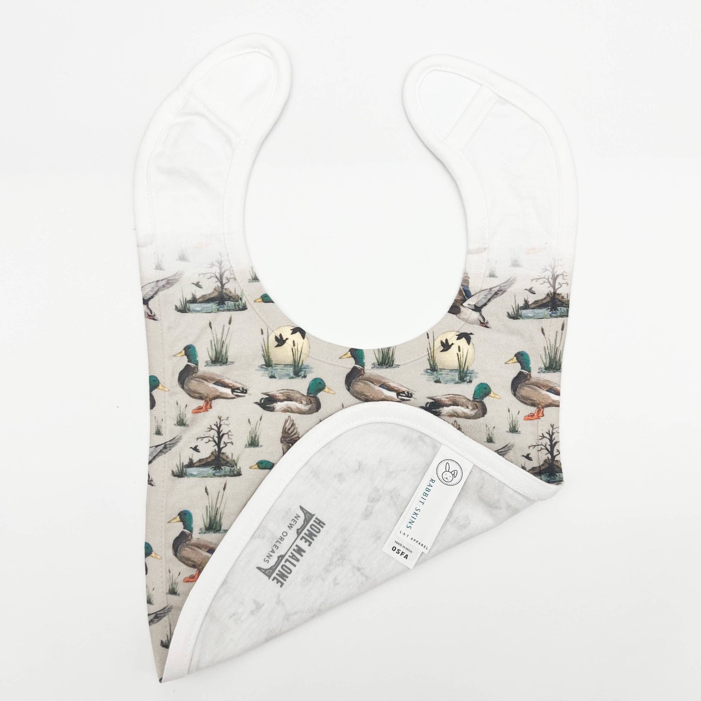 Mallard Duck Baby Bib -Gift New Baby Arrival Shower Birthday