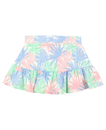 Ruffle Butts Pastel Palms Knit Ruffle Skort