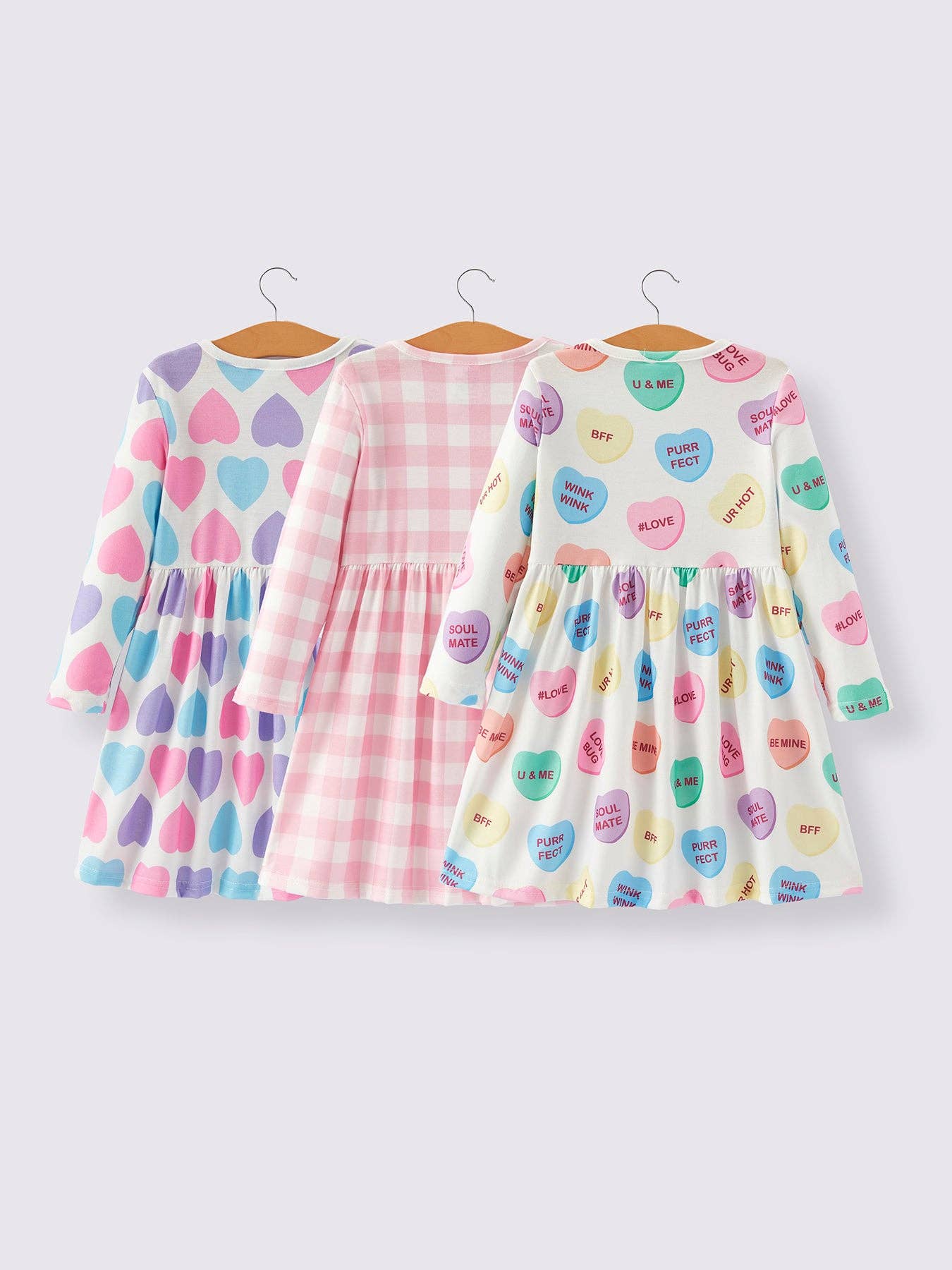 Girls  Valentine's Day Print Dress