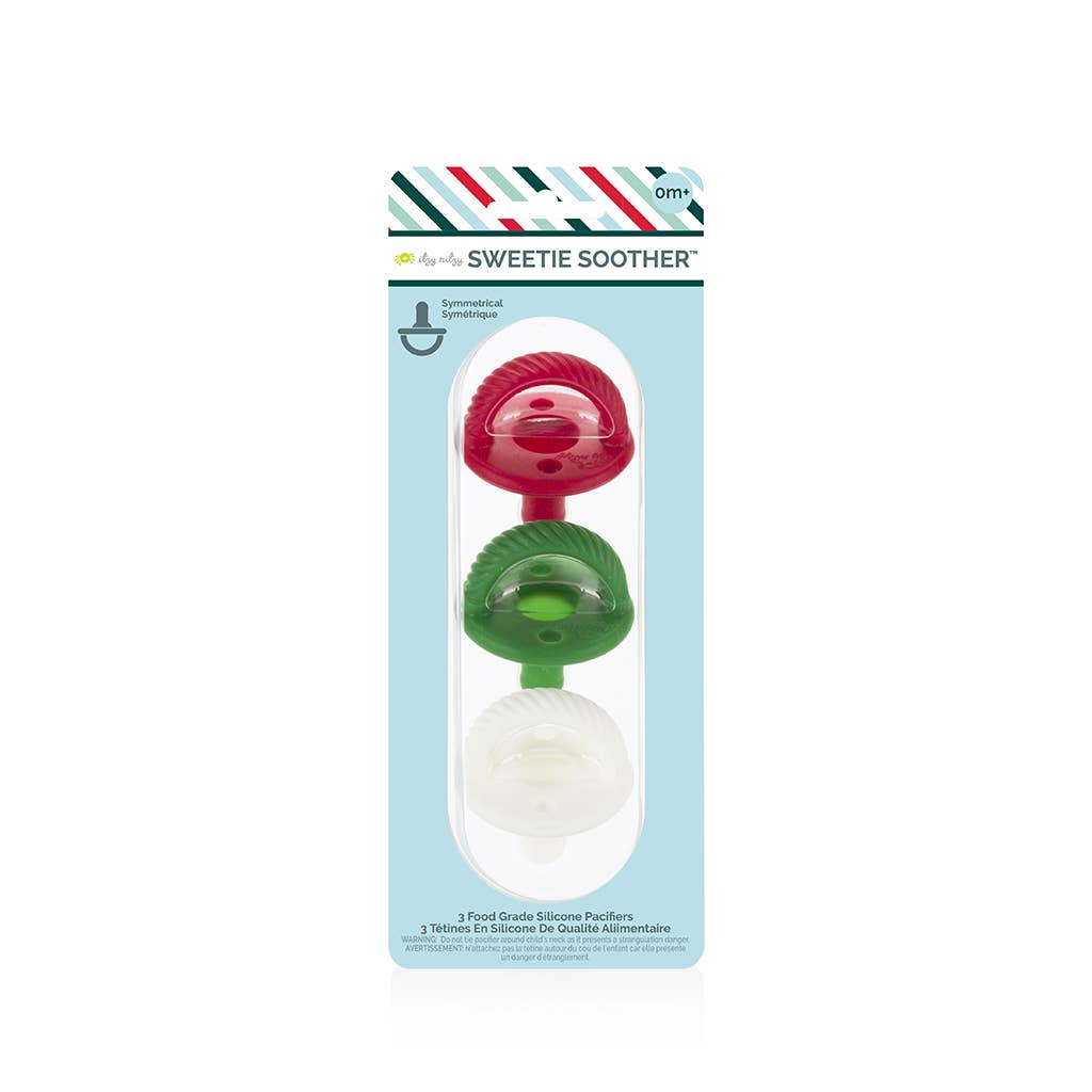 Sweetie Soother™ Cable Pacifier Set of 3 Holiday