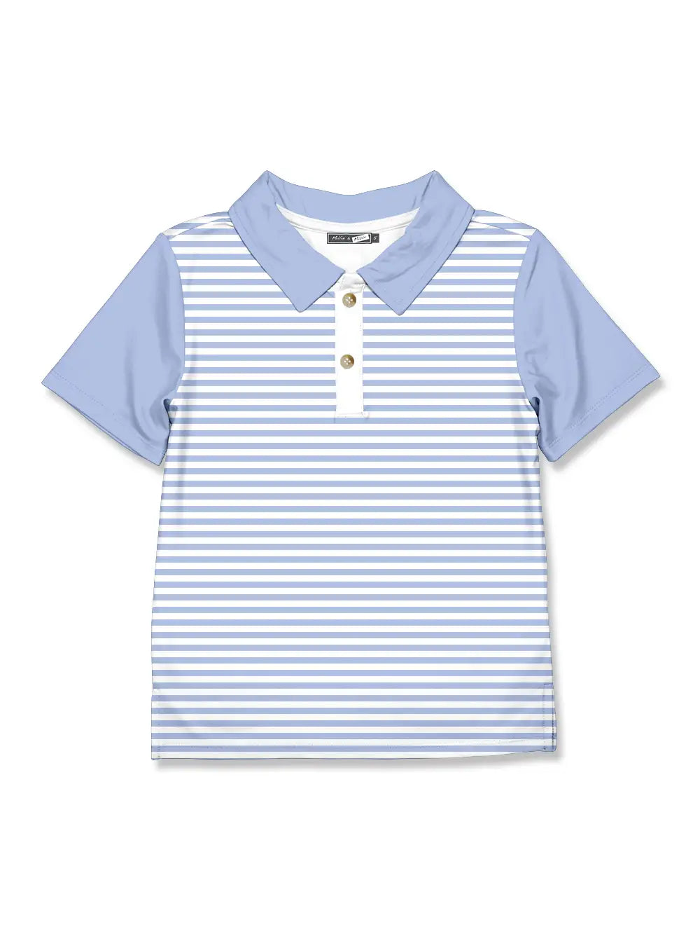 Millie Loves Lily Periwinkle & White Stripe Polo