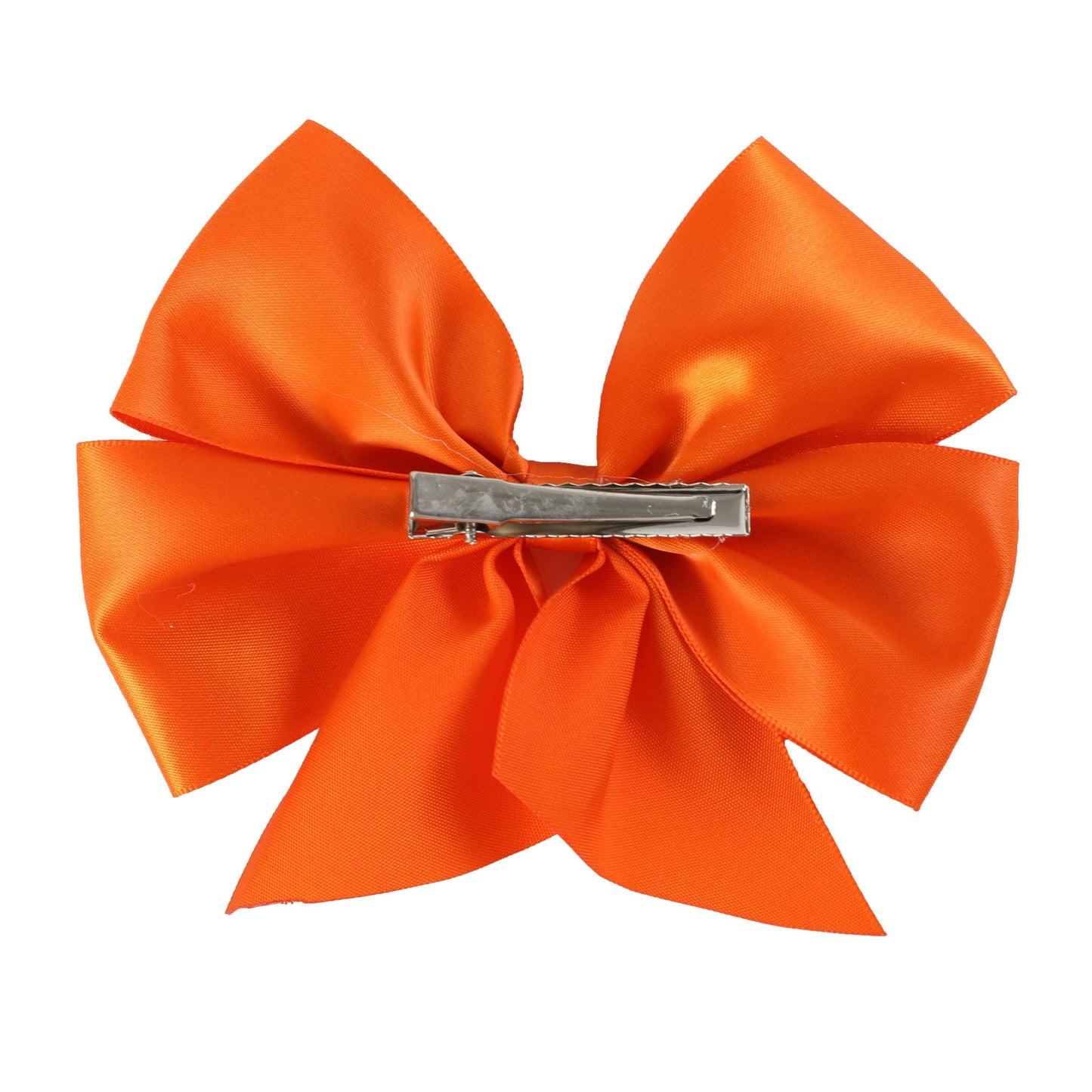 Tutu & Lulu Orange Satin Bow Hair Clip