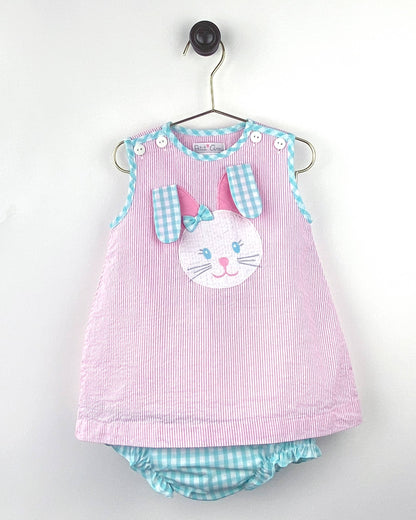 Dress with 3-D Bunny Applique