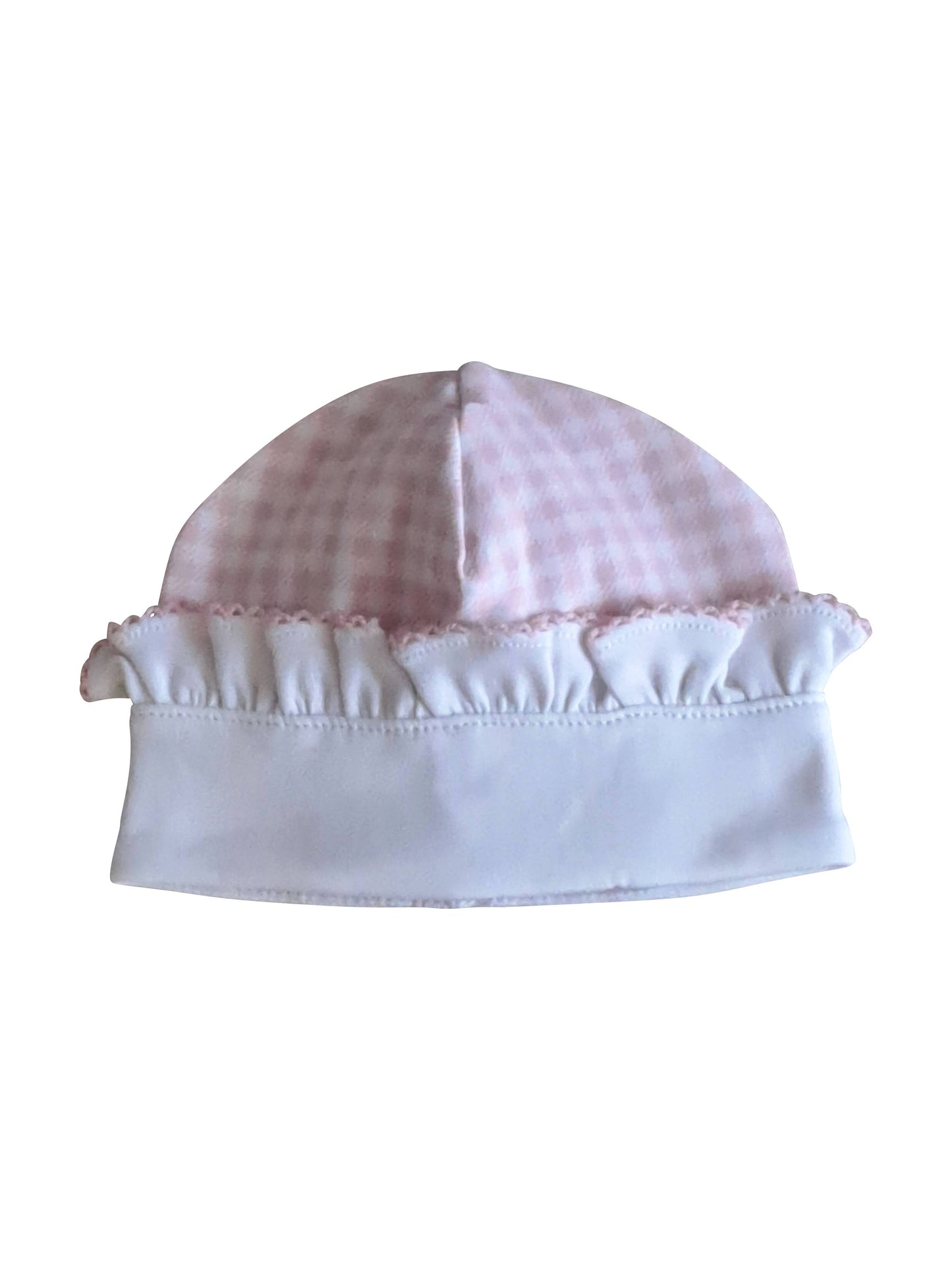 Baby Girl's "Pink Checks" Pima Cotton Hat