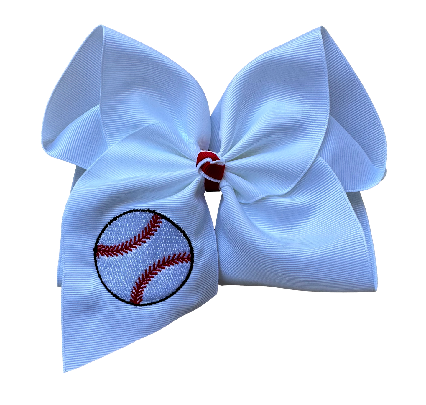 Baseball Embroidered Bow