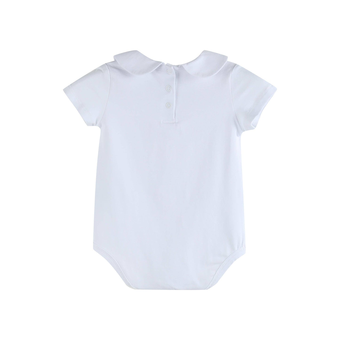 The Perfect Onesie - White Collar Baby Romper Girl or Boy