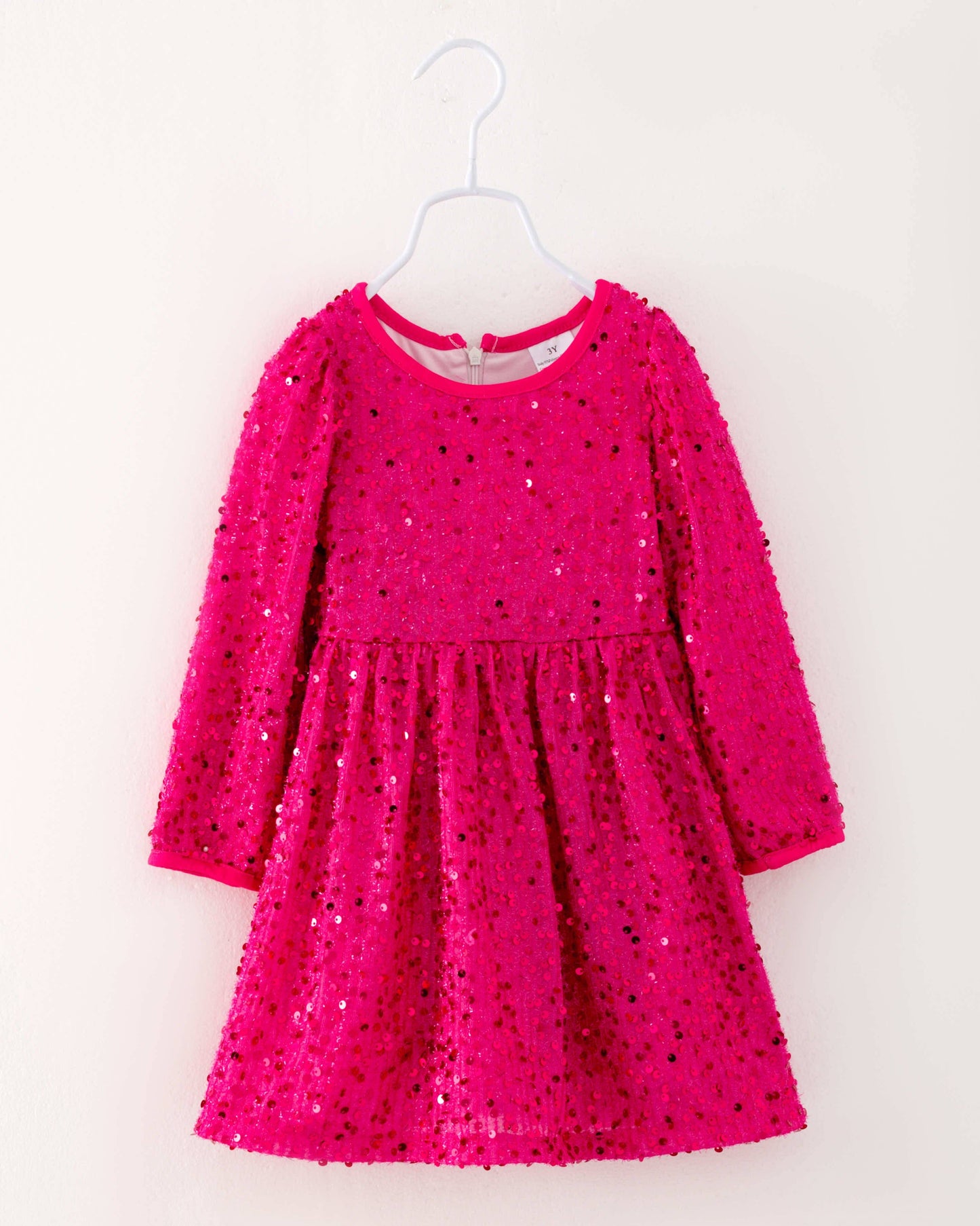 Pink Sequin Girl Dress