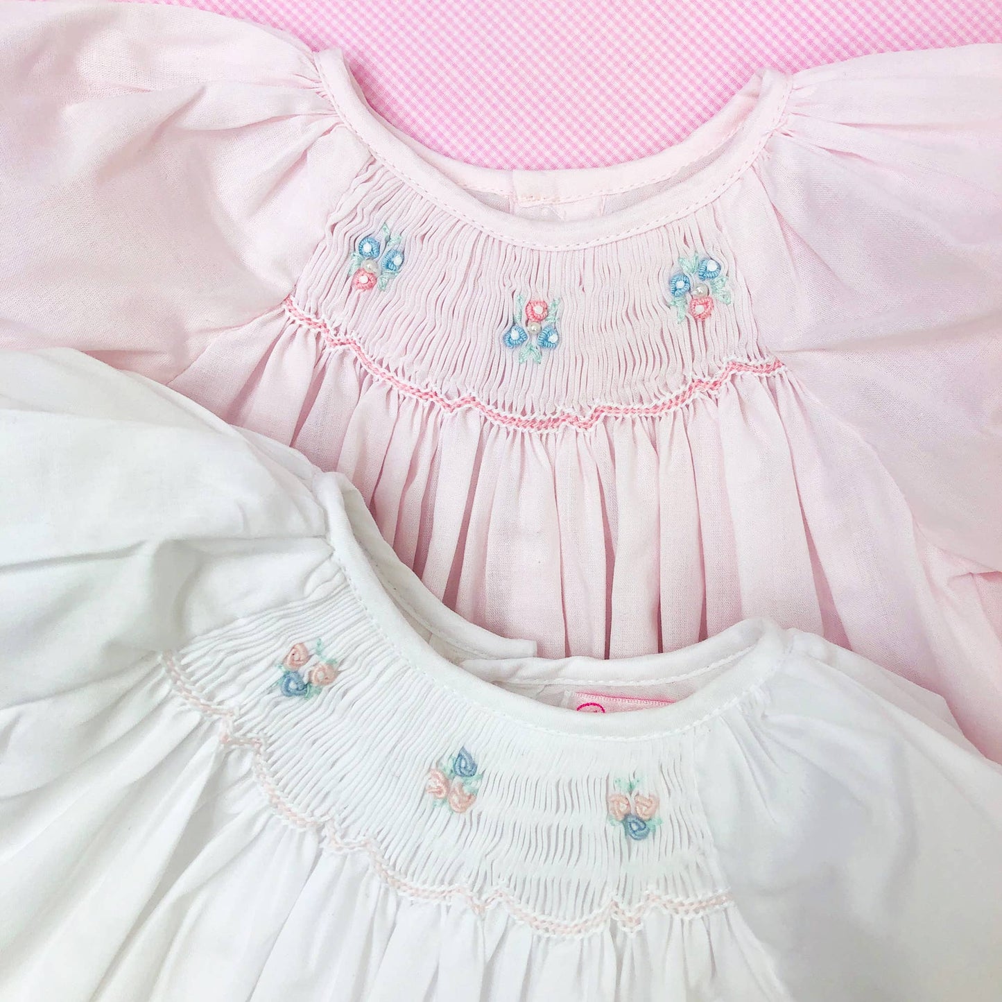 Petit Ami Bubble with Novelty Smocking - McGough Twins