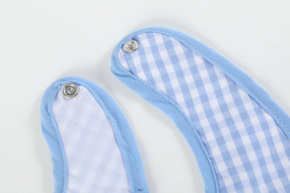 Blue Gingham 'Birthday Boy' Bib