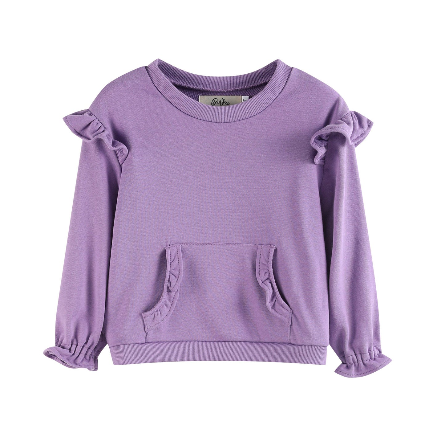 Ruffles - Purple Ruffle Sweatshirt with Jogger Pant Set