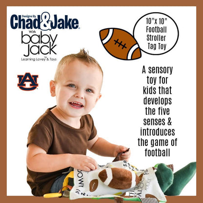 Auburn Tigers Stroller Tag Toy Learning Lovey