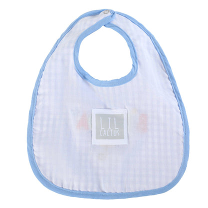 Blue Gingham 'Birthday Boy' Bib