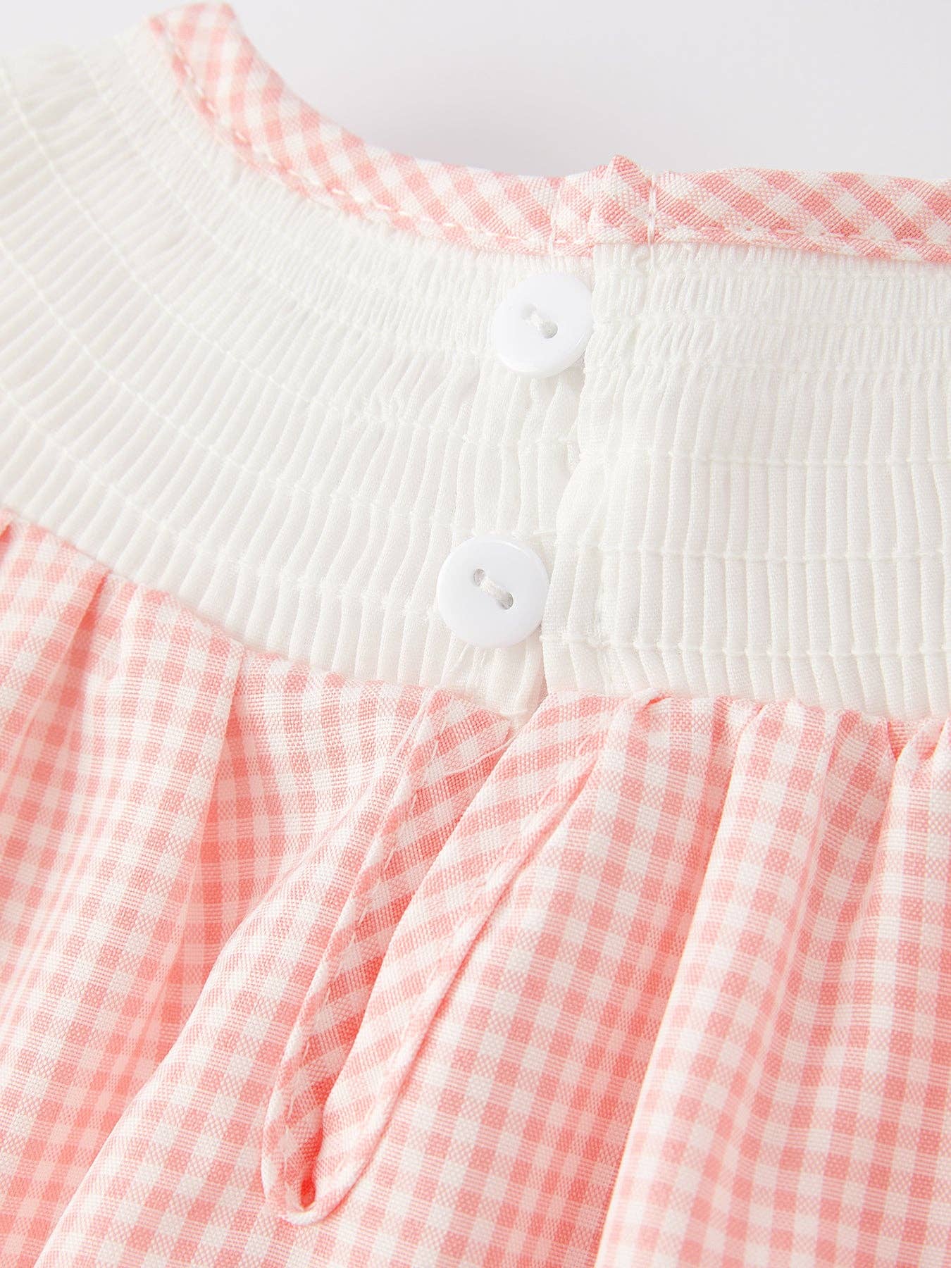 Valentine's Day Letter Heart Bow Arrow Smocking Embroidery Girls Romper