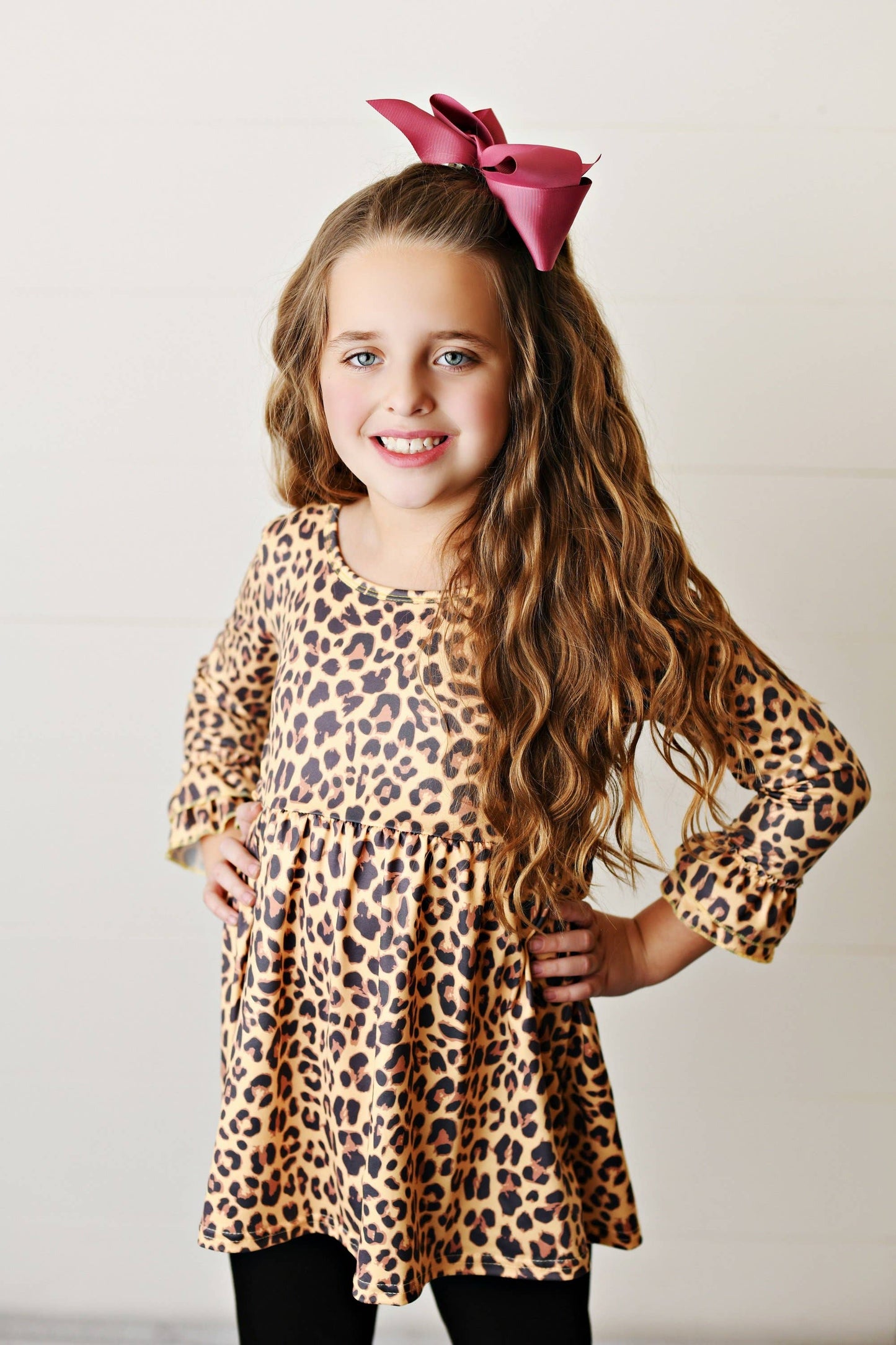 Kids Leopard & Criss Cross Leggings Set