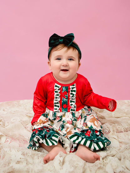 Reindeer Games Skirted Romper