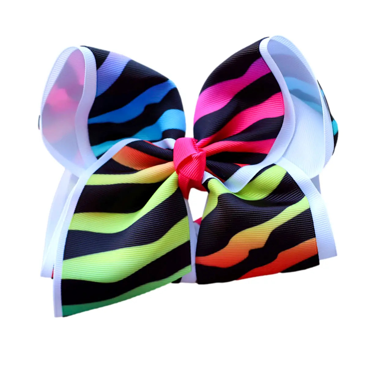 Colorful Zebra Layered Printed Bow