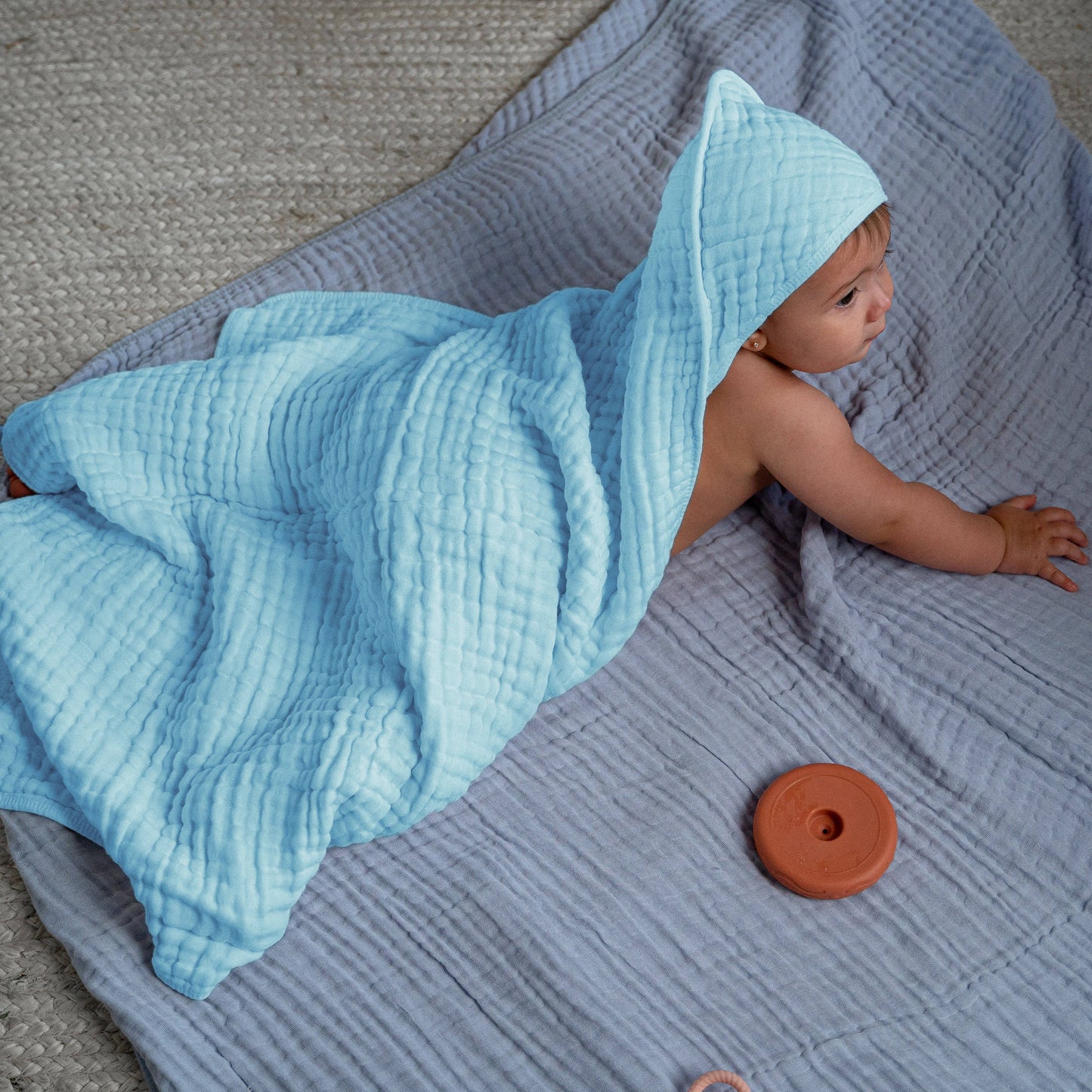 Baby Hooded 9 Layer Muslin Cotton Towel for Kids