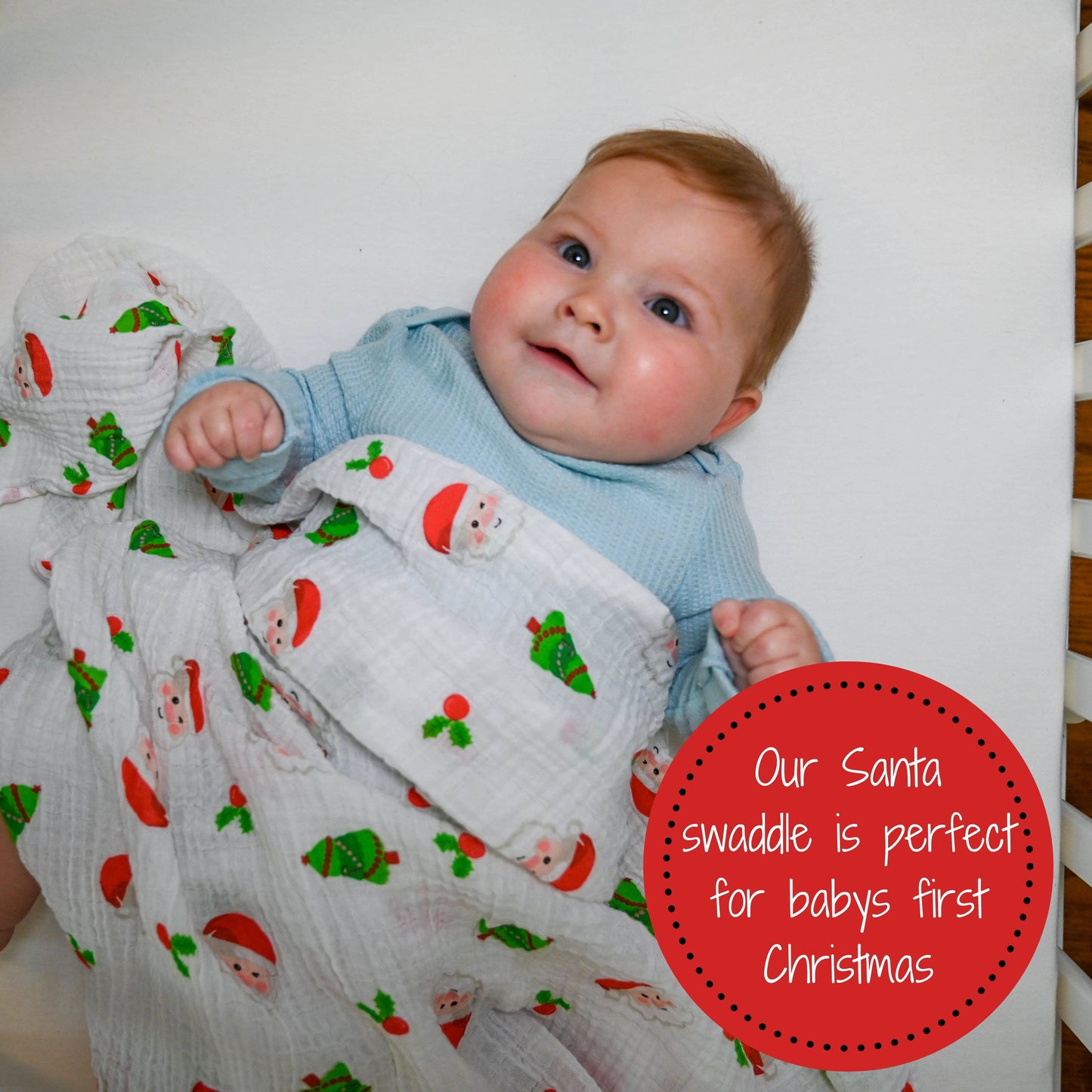 Santa Claus is Coming to Town Christmas Baby Swaddle Blanket