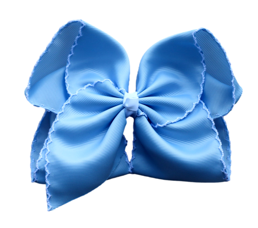 Baby Blue Moon Stitch Hair Bow