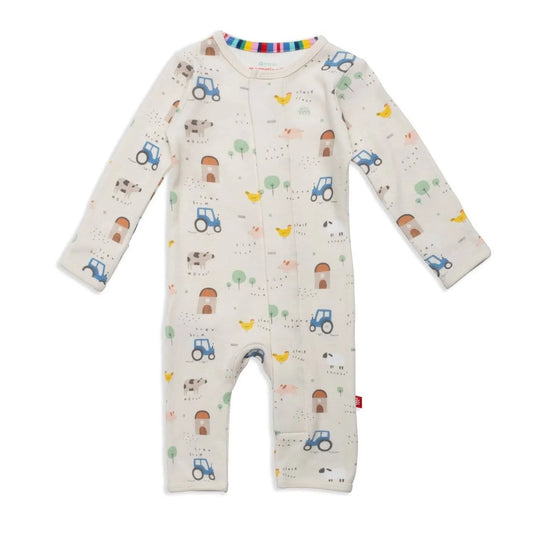 Magnetic Me Pasture Bedtime Organic Magnetic Coverall