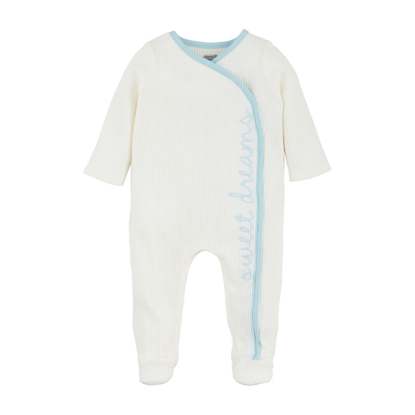 Mudpie Blue Chainstitch Baby Sleeper